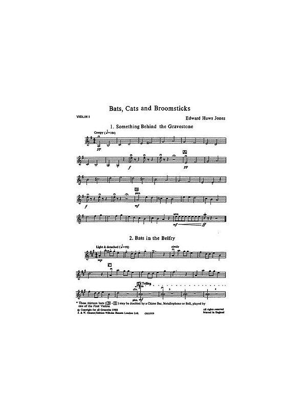 Playstrings No. 15 Bats, Cats And Broomsticks (Huws Jones)