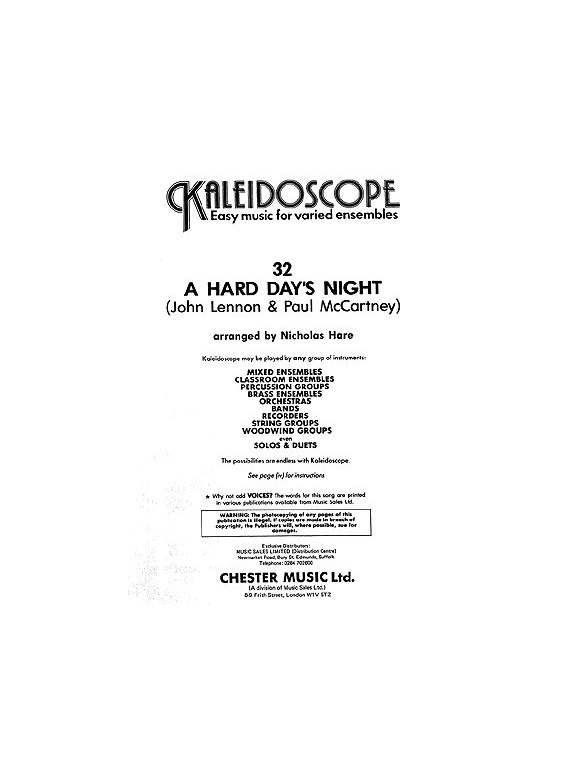 Kaleidoscope: A Hard Day?s Night