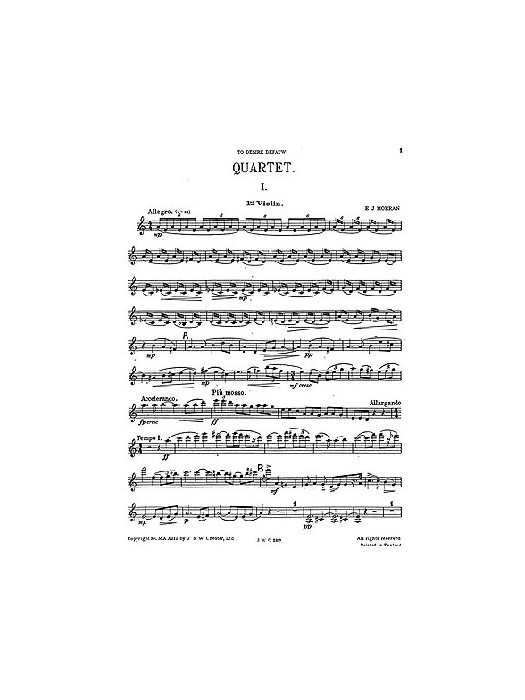 Moeran: String Quartet In A Minor (Parts)