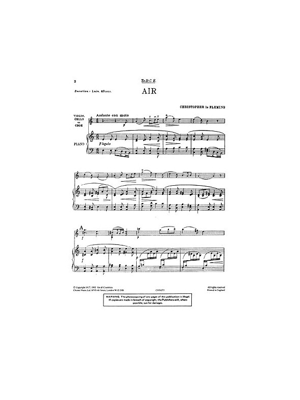 Christopher Le Fleming: Air And Dance (Bass Clef)