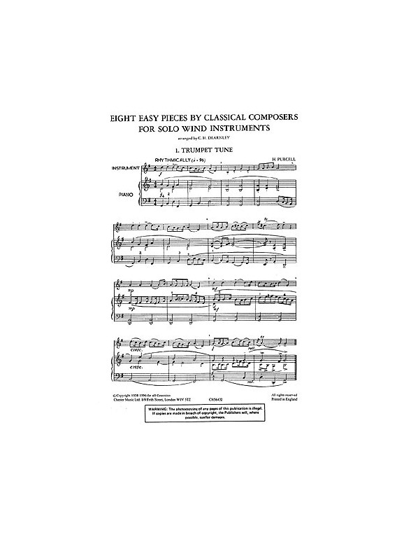 Christopher Dearnley: 8 Easy Pieces For Trumpet And Piano