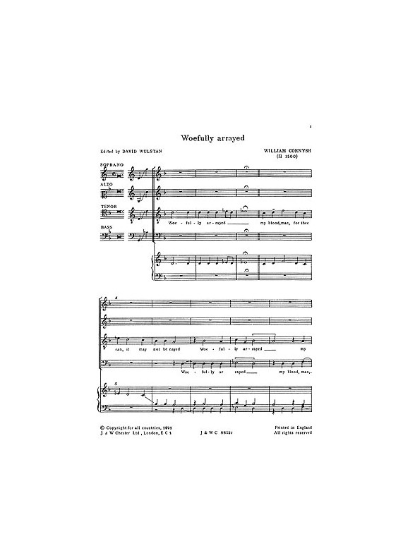 William Cornysh: Woefully Arrayed (SATB)