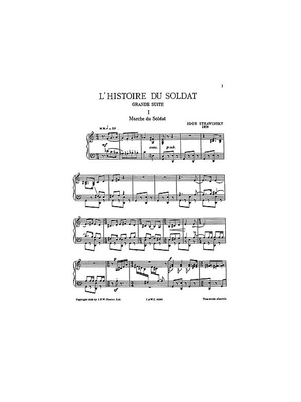 Igor Stravinsky: Historie Du Soldat for Piano
