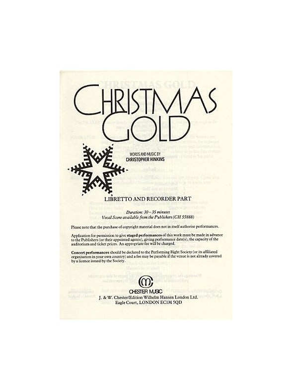 Hinkins, C. Christmas Gold Libretto and Recorder Part (1-9 Copies)