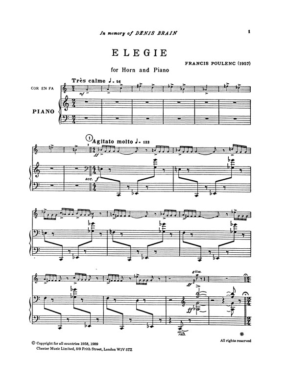 Francis Poulenc: Elegie