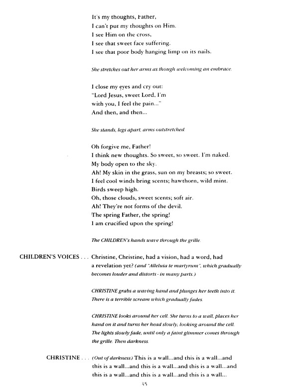 Robert Saxton: Caritas (Libretto)