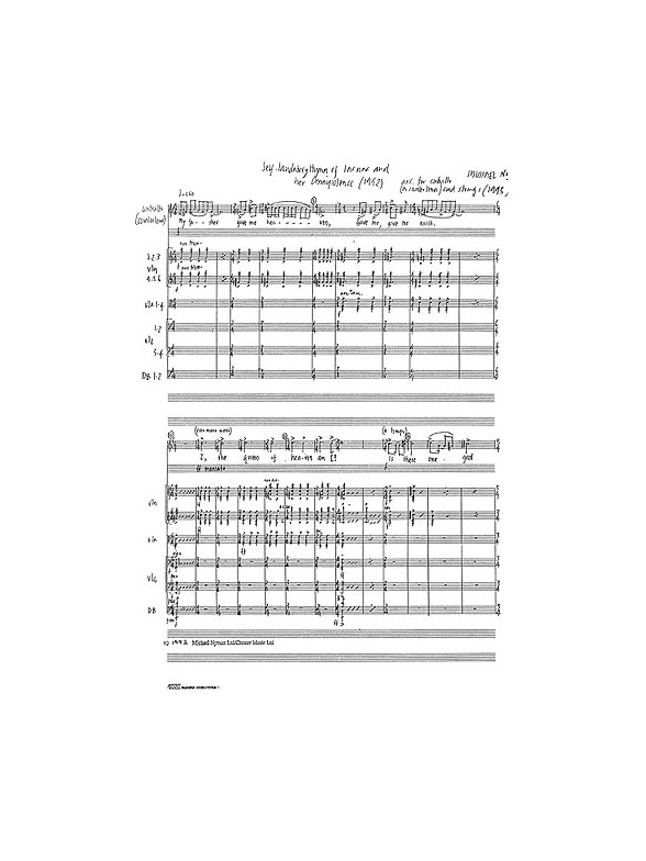 Nyman: Self Laudatory Hymn Of Inanna (Score)