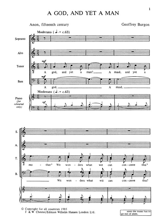 A God And Yet A Man Satb