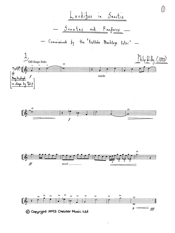 Philip Wilby: Laudibus In Sanctis (Study Score)