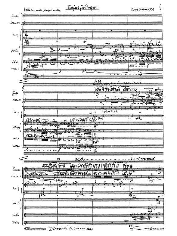 Robert Saxton: Fanfare for Prospero