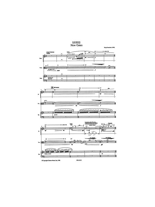Kaija Saariaho: New Gates (Score)