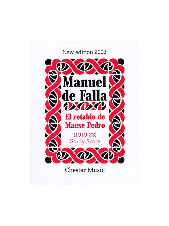 Manuel De Falla: El Retablo De Maese Pedro (Study Score)