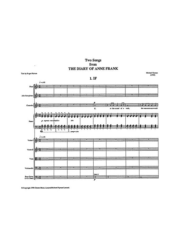 Nyman: If And Why (Score)