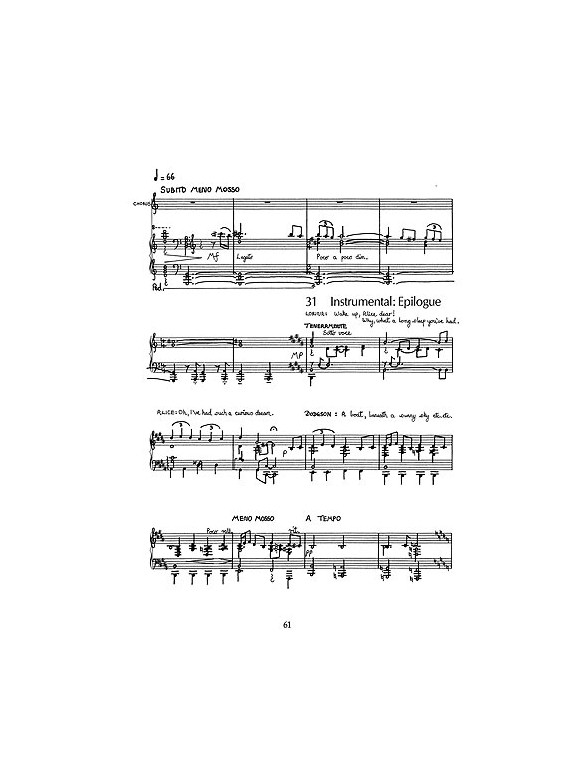 Alice's Adventures In Wonderland Score