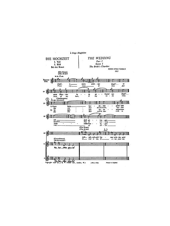 Igor Stravinsky: Les Noces (Chorus Part)