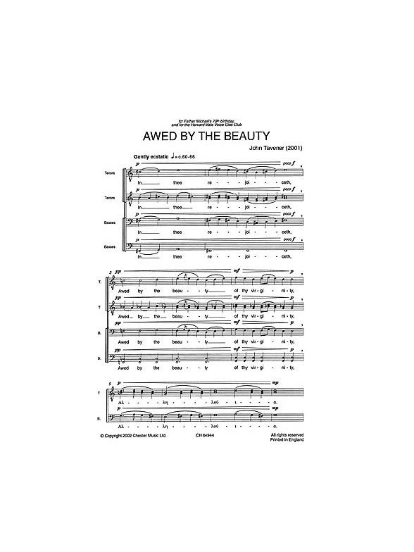 John Tavener: Awed By The Beauty