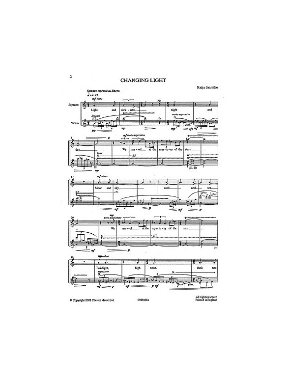Kaija Saariaho: Changing Light