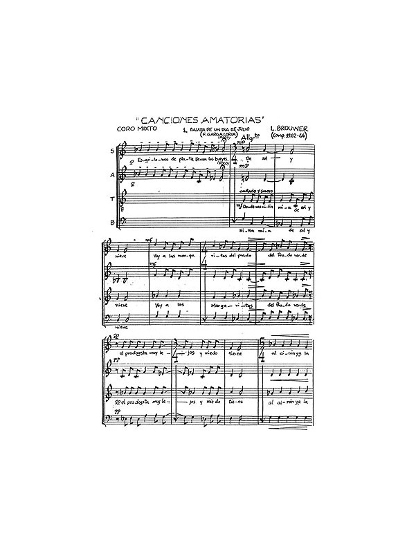 Leo Brouwer: Canciones Amatorias