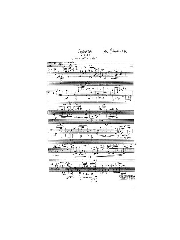 Leo Brouwer: Sonata For Solo Cello