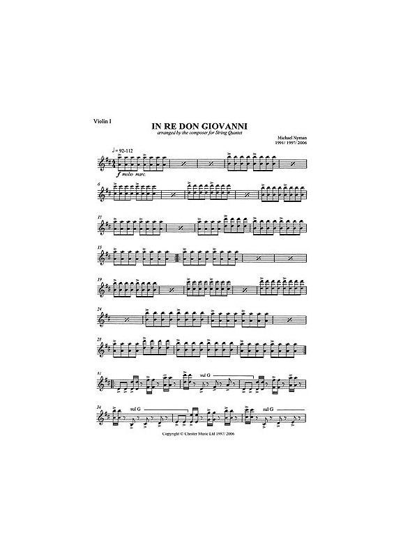 Michael Nyman: In Re Don Giovanni (Parts)