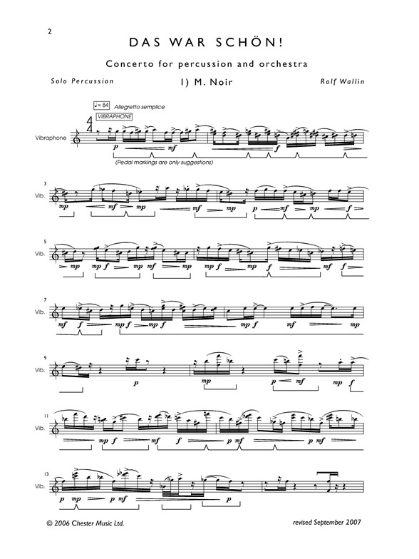 Rolf Wallin: Das War Schön! (Percussion Solo)