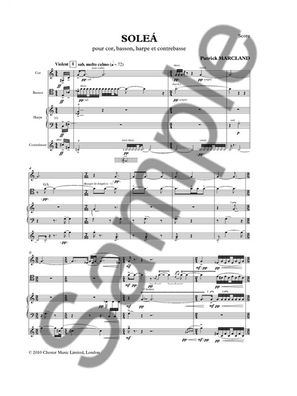 Patrick Marcland: Solea (Score/Parts)