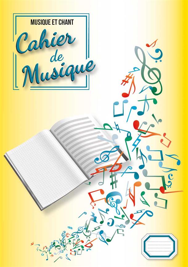 Cahier De Musique et Chant : 12 Portees / grands carreaux Seyes