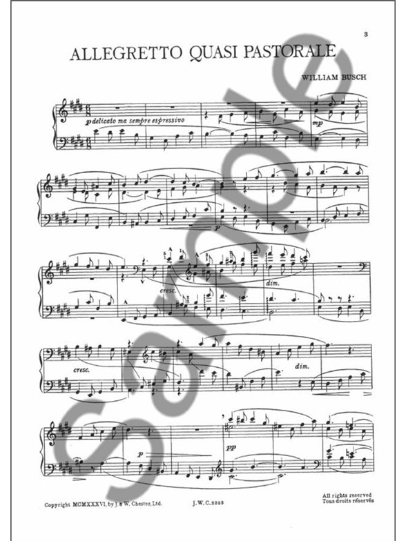 Busch, W Allegretto Quasi Pastorale Piano