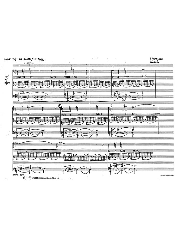 Michael Nyman: Ariel Songs (From Prospero's Books) Version 1