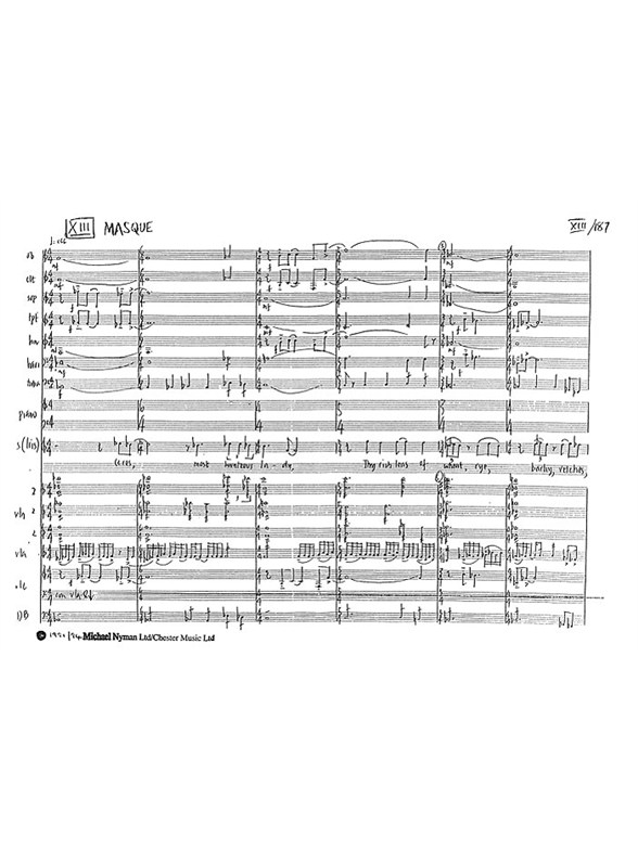 Michael Nyman: The Masque (Score)