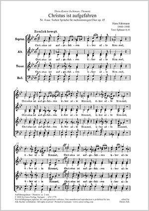 Christus ist aufgefahren : Op. 45,4