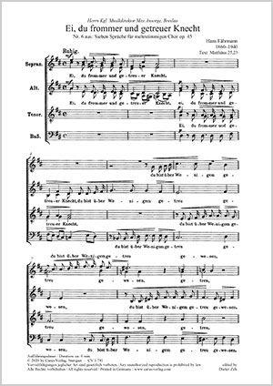 Ei, du frommer und getreuer Knecht : Op. 45,6