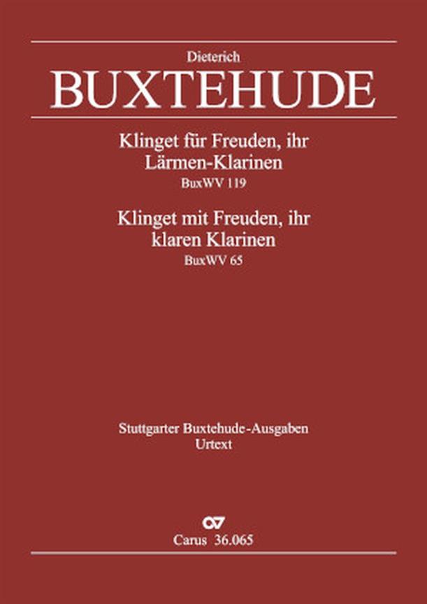 Klinget Für Freuden Ihr Lärmen Klarinen : BuxWV 119 - 65
