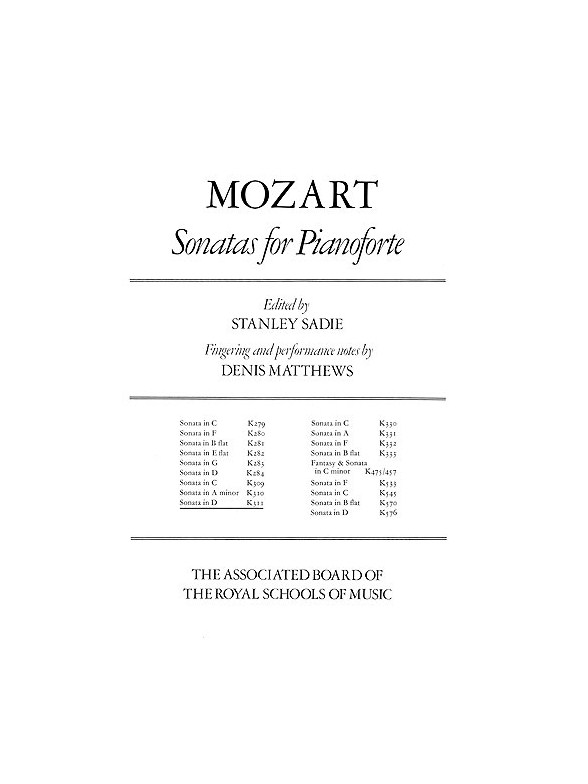 W.A. Mozart: Sonata In D For Piano K.311 (ABRSM)
