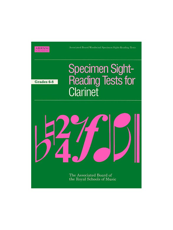 ABRSM Specimen Sight-Reading Tests For Clarinet Grades 6-8