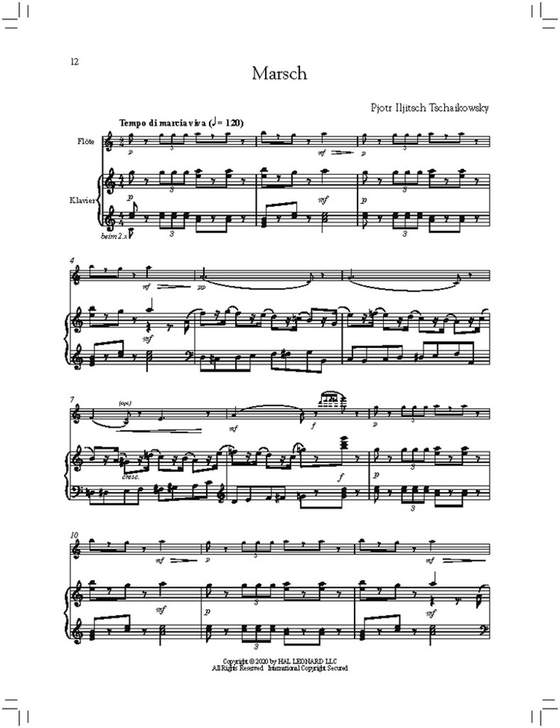 Der Nussknacker - Klassische Arr. für Melodieinstr : 10 Auszüge aus der Ballettmusik