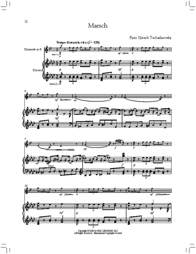 Der Nussknacker - Klassische Arr. für Melodieinstr : 10 Auszüge aus der Ballettmusik