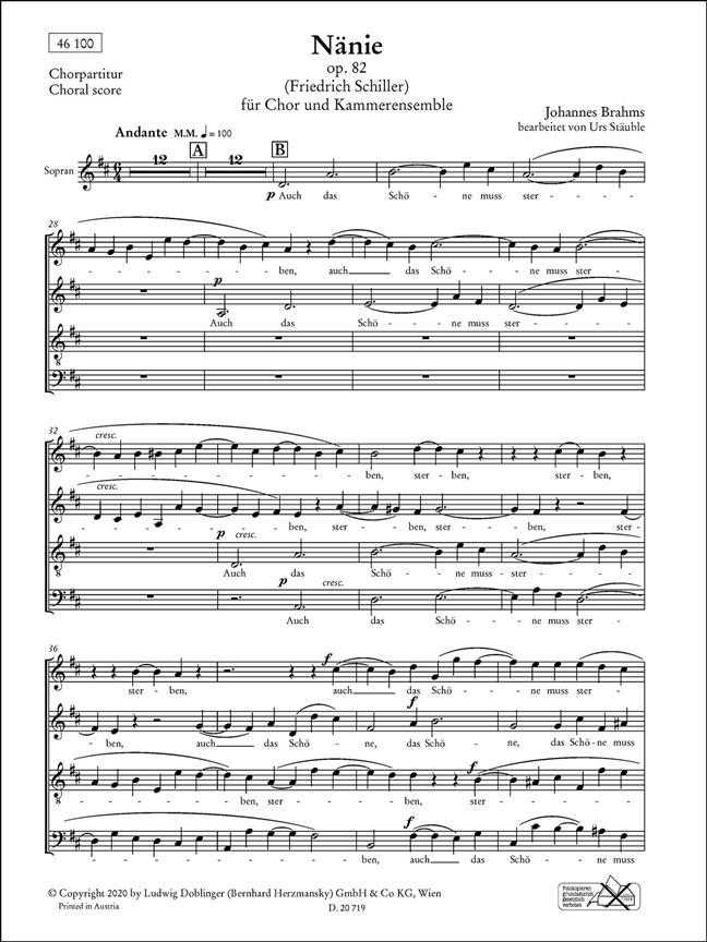Nanie : Op. 82