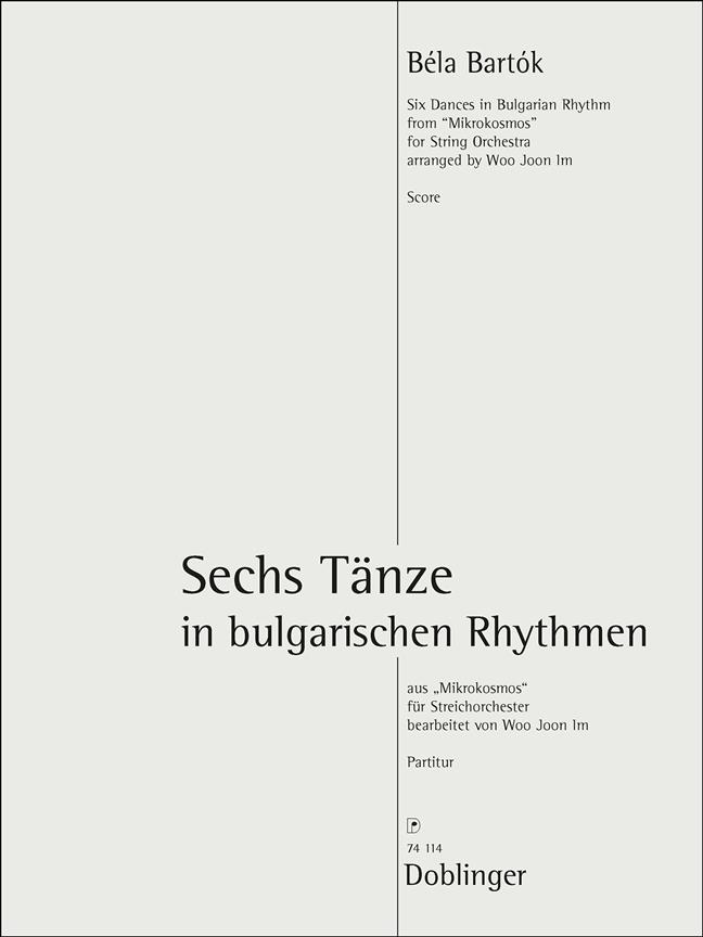 Sechs Tänze : In Bulgarischen Rhythmen