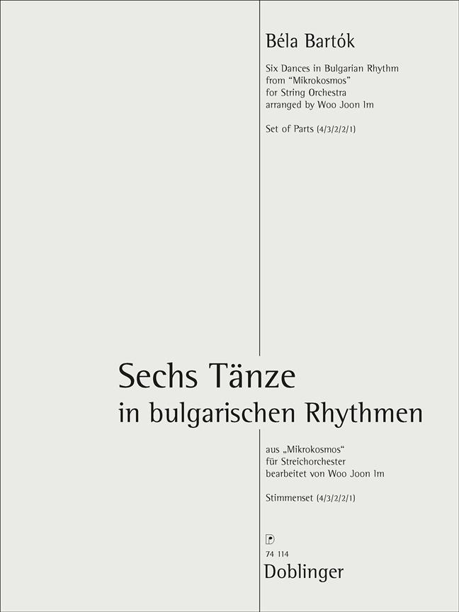 Sechs Tänze : In Bulgarischen Rhythmen