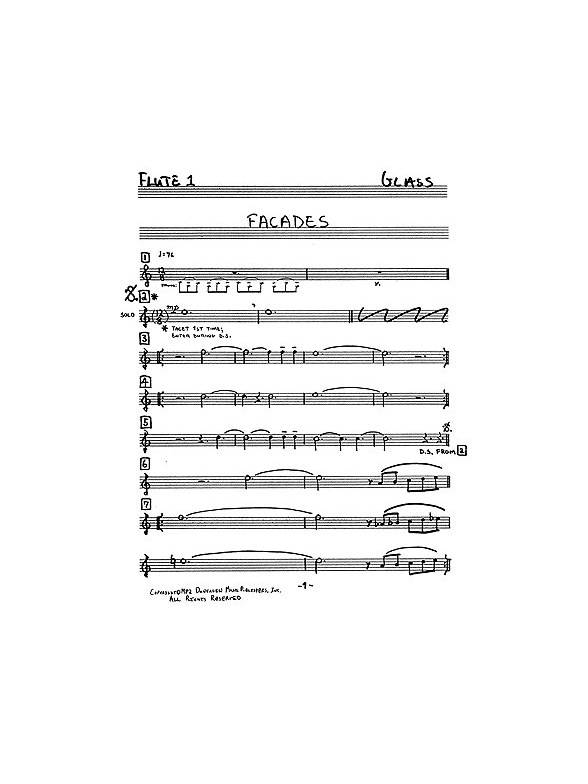 Philip Glass: Facades (Set Of Parts)