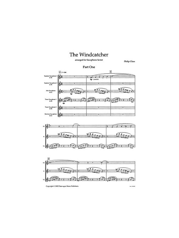 Philip Glass: The Windcatcher (Score)