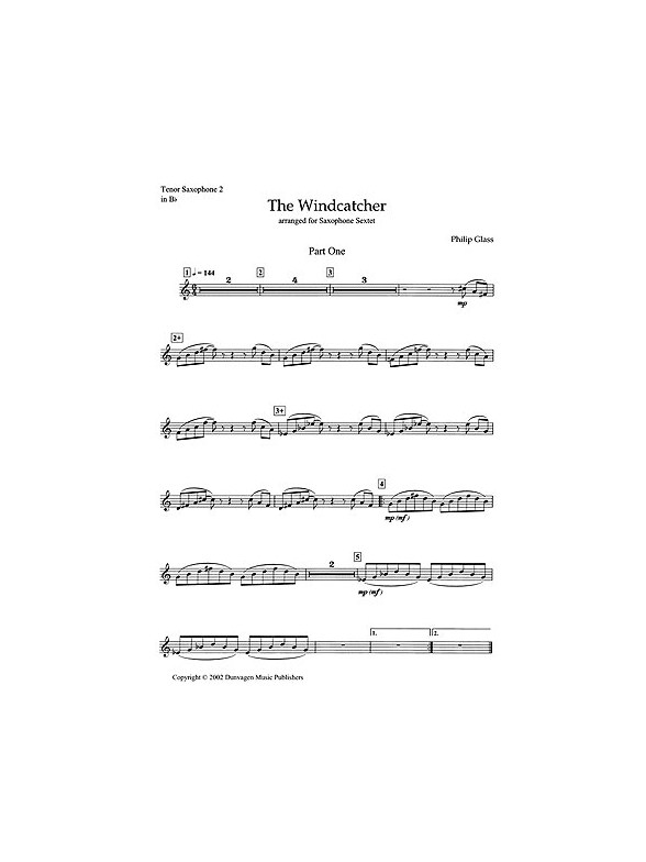 Philip Glass: The Windcatcher (Set Of Parts)