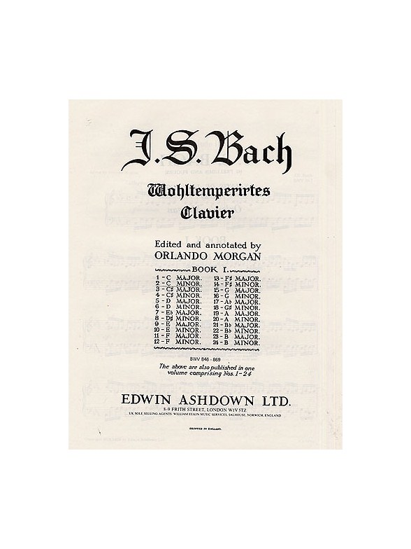 Johann Sebastian Bach: Prelude And Fugue No.2 In C Minor BMV 847