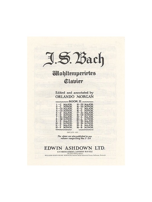 Js Bach: Prelude And Fugue No.20 In A Minor Book 2 BMV 889
