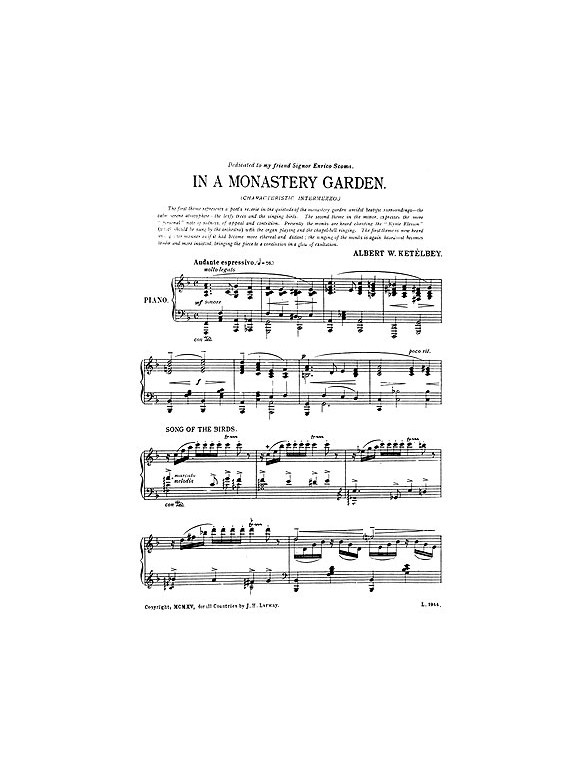 Albert Ketelbey: In A Monastery Garden (Piano Solo)
