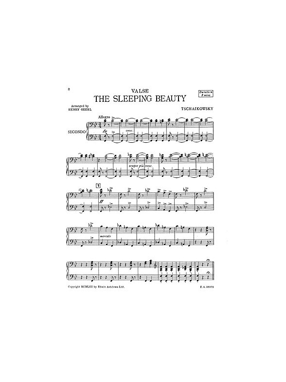 Pyotr Ilyich Tchaikovsky: The Sleeping Beauty (Piano Duet)