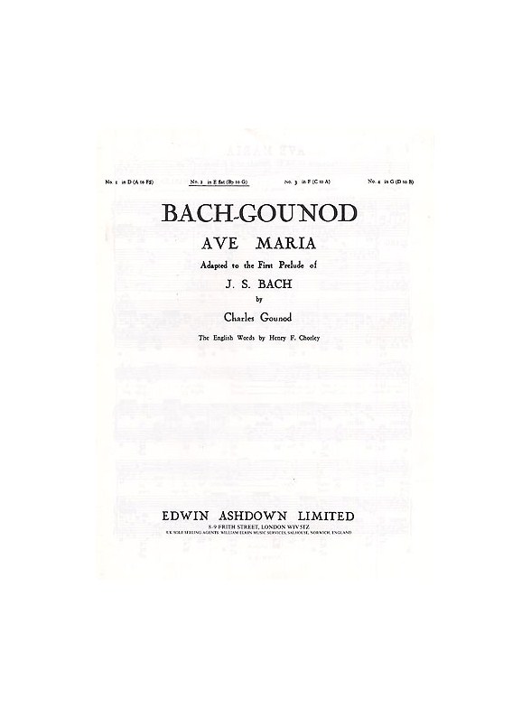 JS Bach/C Gounod: Ave Maria In E Flat Major