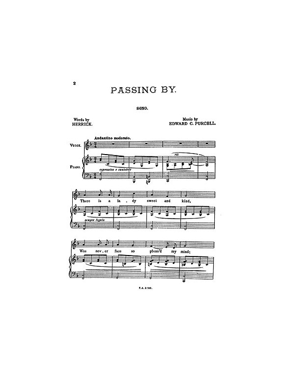 Edward Purcell: Passing By (In F)