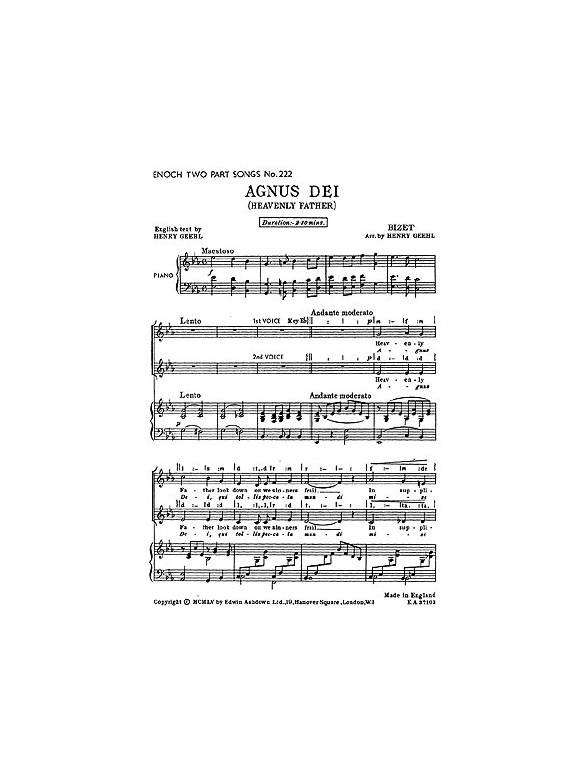 Georges Bizet: Agnus Dei